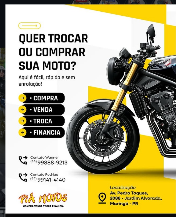Arte institucional da Piá Motos